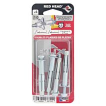 4 Chevilles Klix Métalliques Ø6x59mm + Vis TR Ø6x60mm - RED HEAD