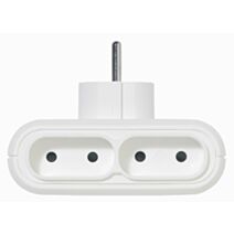 Fiche 4 prises 2p6a 4 sorties latérales blanc - LEGRAND