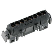 Bornier phase 8 connexions noir - LEGRAND