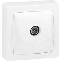 prise tv simple appareillage saillie - mâle ø9,5 mm - blanc - LEGRAND