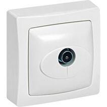 Prise TV simple appareillage saillie blanc - LEGRAND