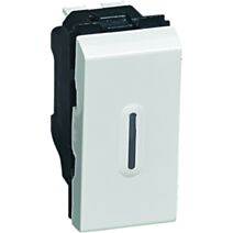 Interrupteur témoin (voyant fourni) Mosaic - 1 module - Blanc