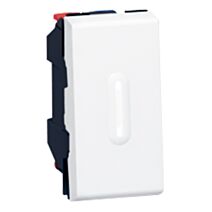 interrupteur lumineux mosaic - 10 a - 1 module - livré avec enjo blanc - LEGRAND