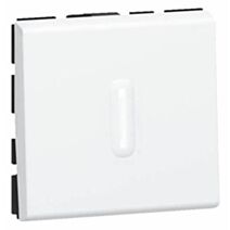poussoir lumineux mosaic - 10 a - 2 modules - livré avec enjo blanc - LEGRAND
