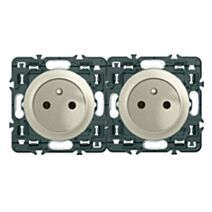 Interrupteur ou va-et-vient lumineux Mosaic - Composable - 2 modules - Noir