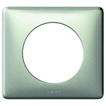 Plaque céliane 1 poste anodisé titane - LEGRAND