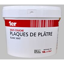 Peinture Sous-couche Plaque de Plâtre 10L Blanc - 1ER