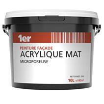 Peinture façade acrylique 10L- blanc - 1ER