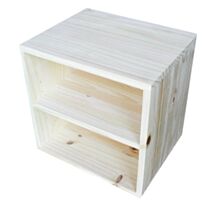 Bloc modulable 1 étagère en pin 36x36x30cm - SERVARY