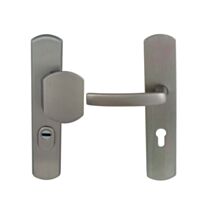 Bouton Palière et poignée sur plaque + protecteur cylindre - CHRISLIGNE