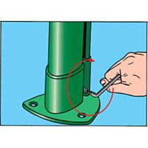 Platine pour Poteau de grillage Axor® Vert 6005 - DIRICKX