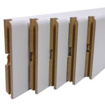Plinthe mdf revêtue papier blanc 8 x 70