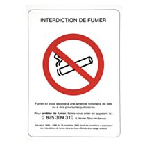 panneau de signalisation "interdiction de fumer" - CHAPUIS