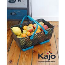 Panier Kajo 15L Gris / Turquoise - POUSS VERT