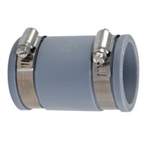Manchon pvc souple multi-materiaux ff ø 40 de 38 à 45mm gris + colliers inox - INTERPLAST