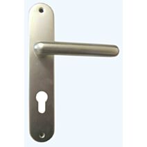 Poignée de porte à cylindre Thonon alu argent entraxe 195mm - 1ER