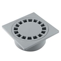 siphon de cour 15 x 15 cm gris sortie intégrée f40 x m50 en abs - FITT