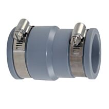 réduction pvc souple multi-materiaux ff ø 40/32 de 38 à 45mm et 30 à 38mm gris + colliers inox - INTERPLAST