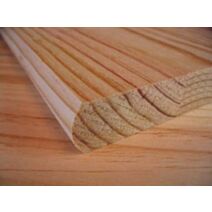 Tablette pin rustique bord arrondi 18mm 120x30cm