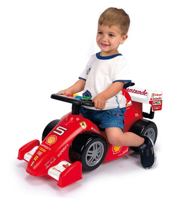 Voiture Bebe An Porteur Ferrari Pour Enfant Rouge Vif, Siège