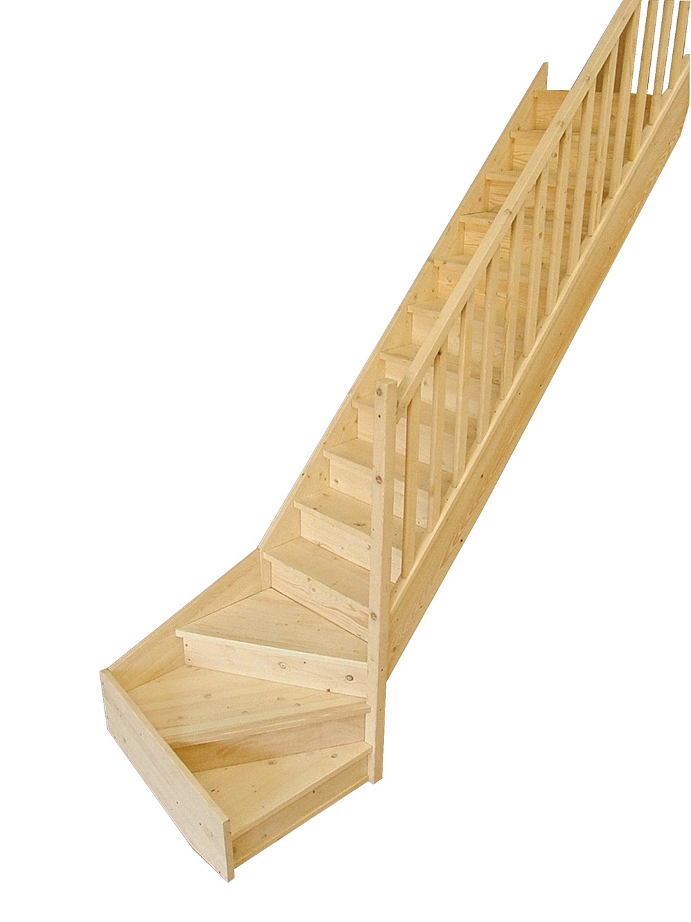 Escalier 1/4 tournant gauche sapin - LEVIGNE