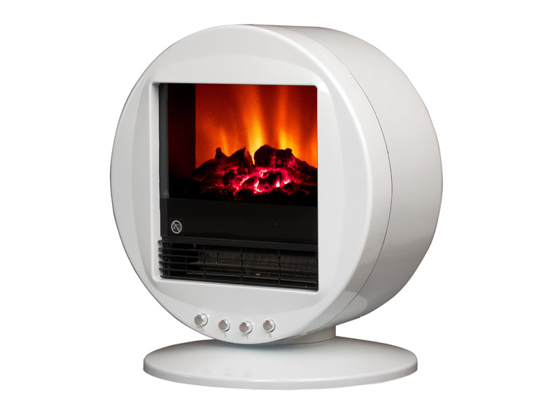 Cheminée électrique décorative firebowl blanche - CHEMIN'ARTE