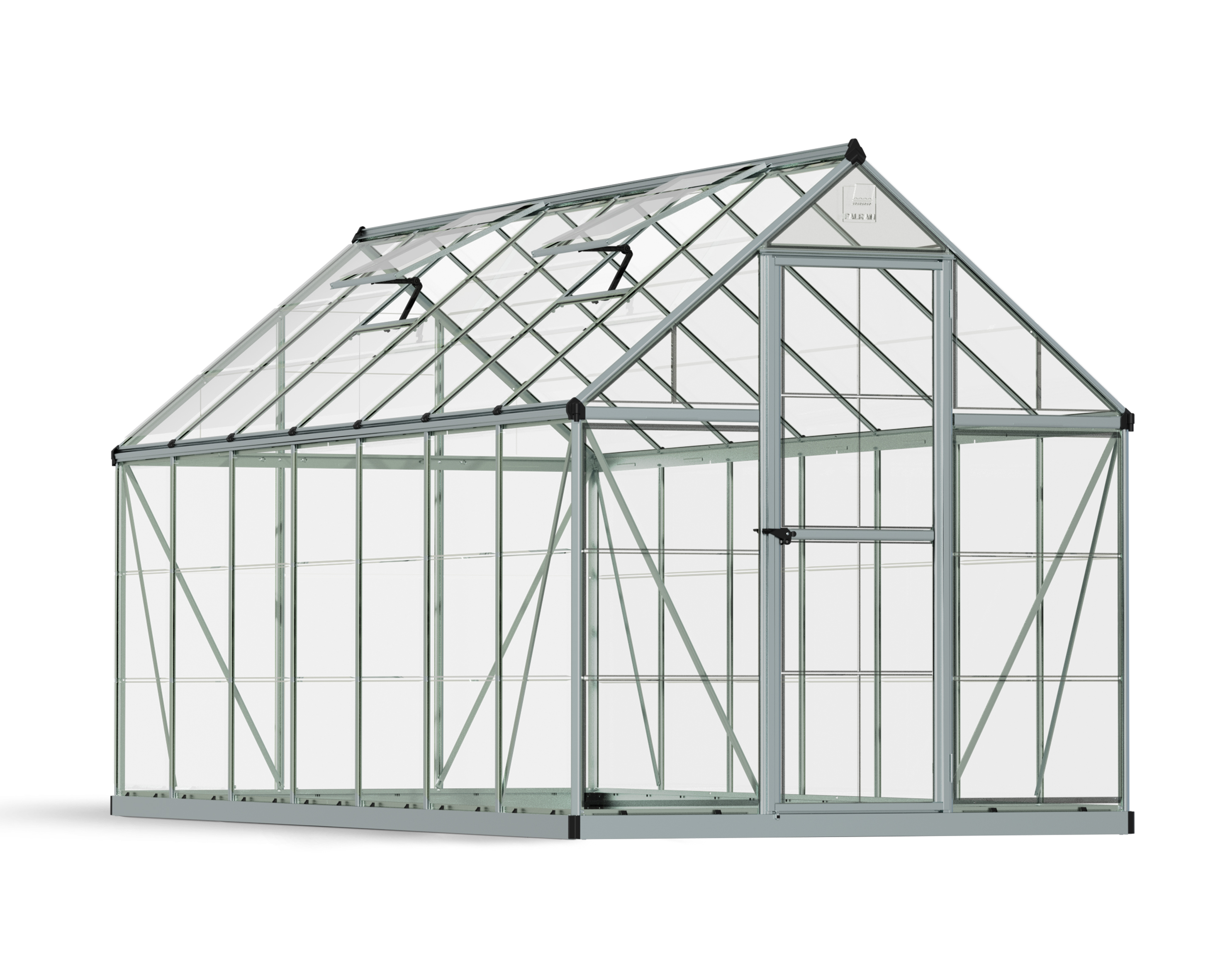 Serre de jardin polycarbonate HARMONY argent 6x14 - CANOPIA by PALRAM