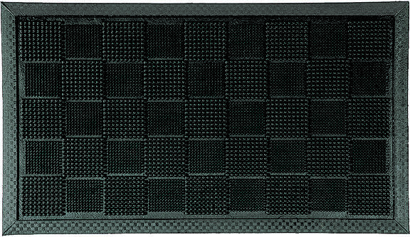 Tapis d'extérieur grattant Hilo 70x40cm noir - CORYL