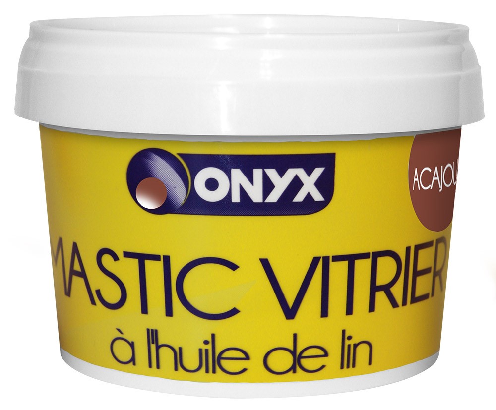Mastic Vitrier à L'Huile de Lin Acajou 500gr - ONYX