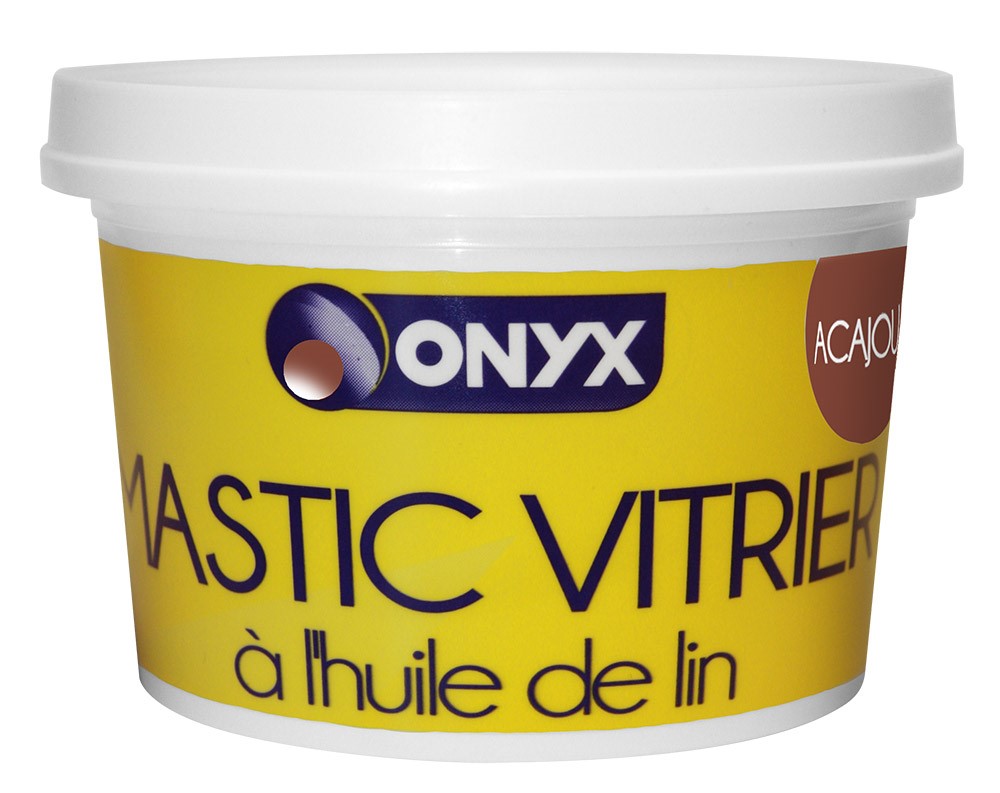 Mastic Vitrier à L'Huile de Lin Acajou 1kg - ONYX