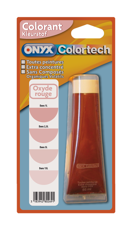 Colorant universel pour peinture Rouge 60ml - ONYX COLORTECH
