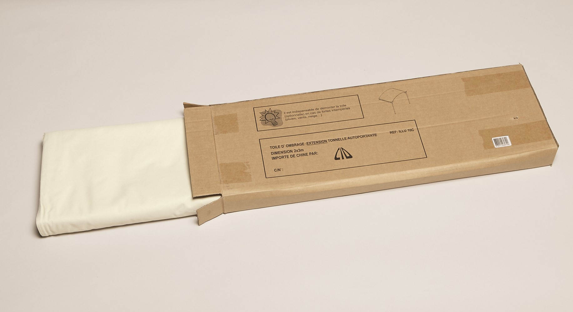 Toile pour extension de tonnelle illusion murale 