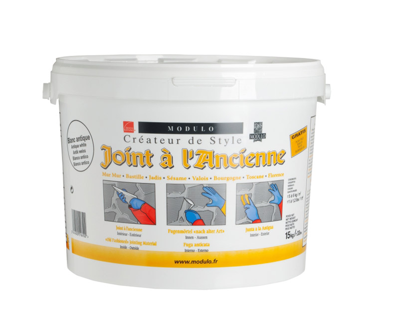Joint à l'ancienne blanc pour parement 15 kg - MODULO