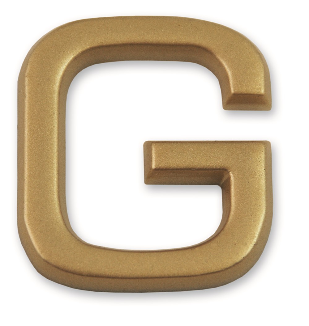 Lettre dorée adhésive 