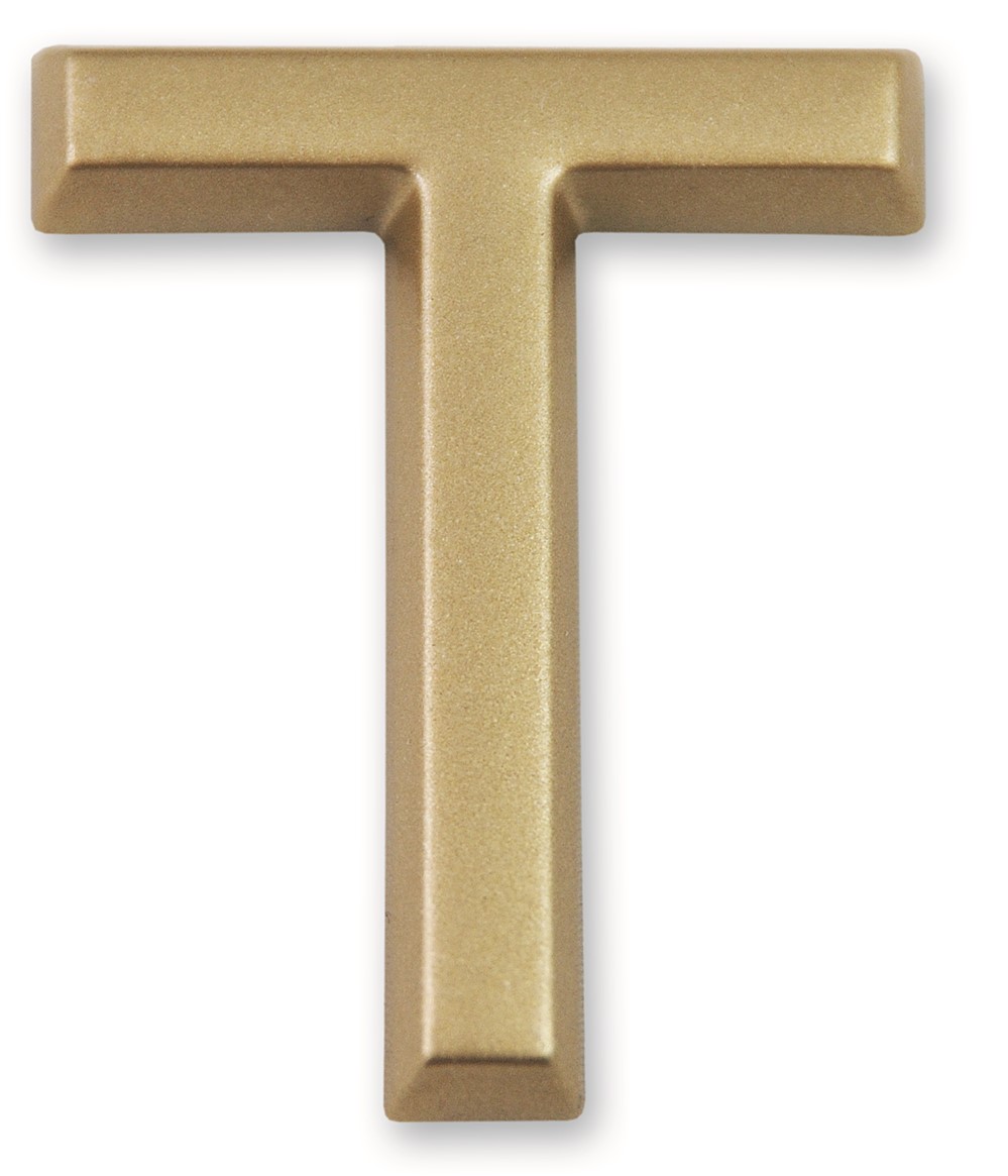 Lettre dorée adhésive 