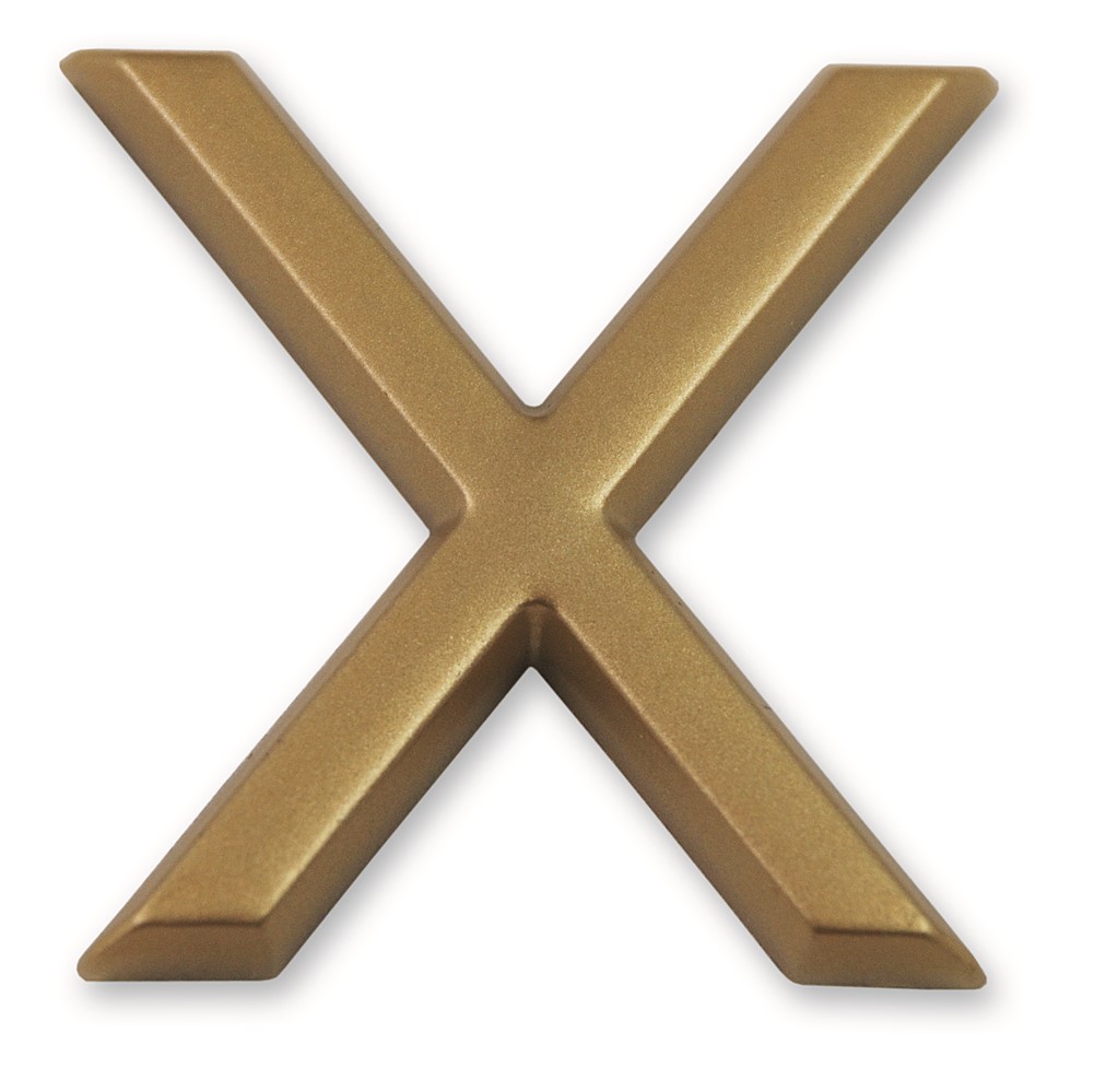 Lettre dorée adhésive 