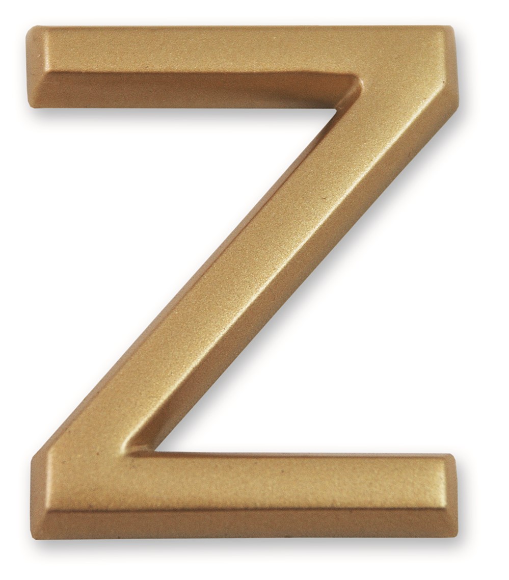 Lettre dorée adhésive 
