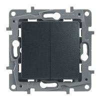 interrupteur double niloé 10a enjoliveur fonte - LEGRAND