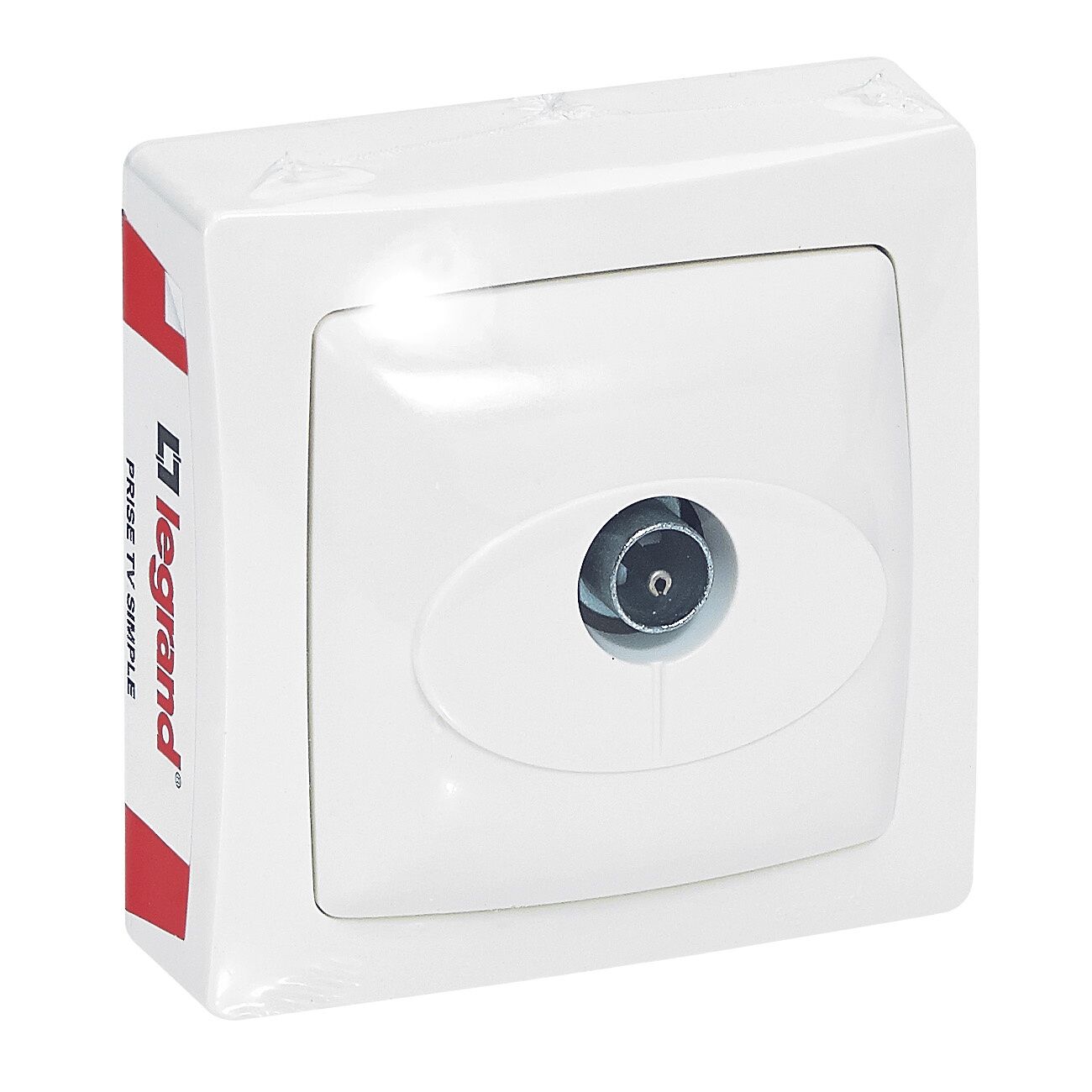 Prise TV simple appareillage saillie blanc - LEGRAND