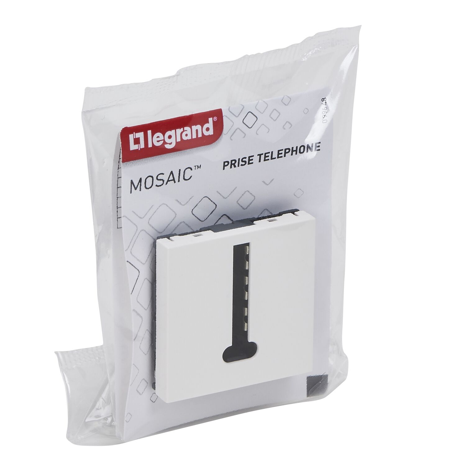 Prise téléphonique mosaïc 8 contacts en t, 2 modules - LEGRAND