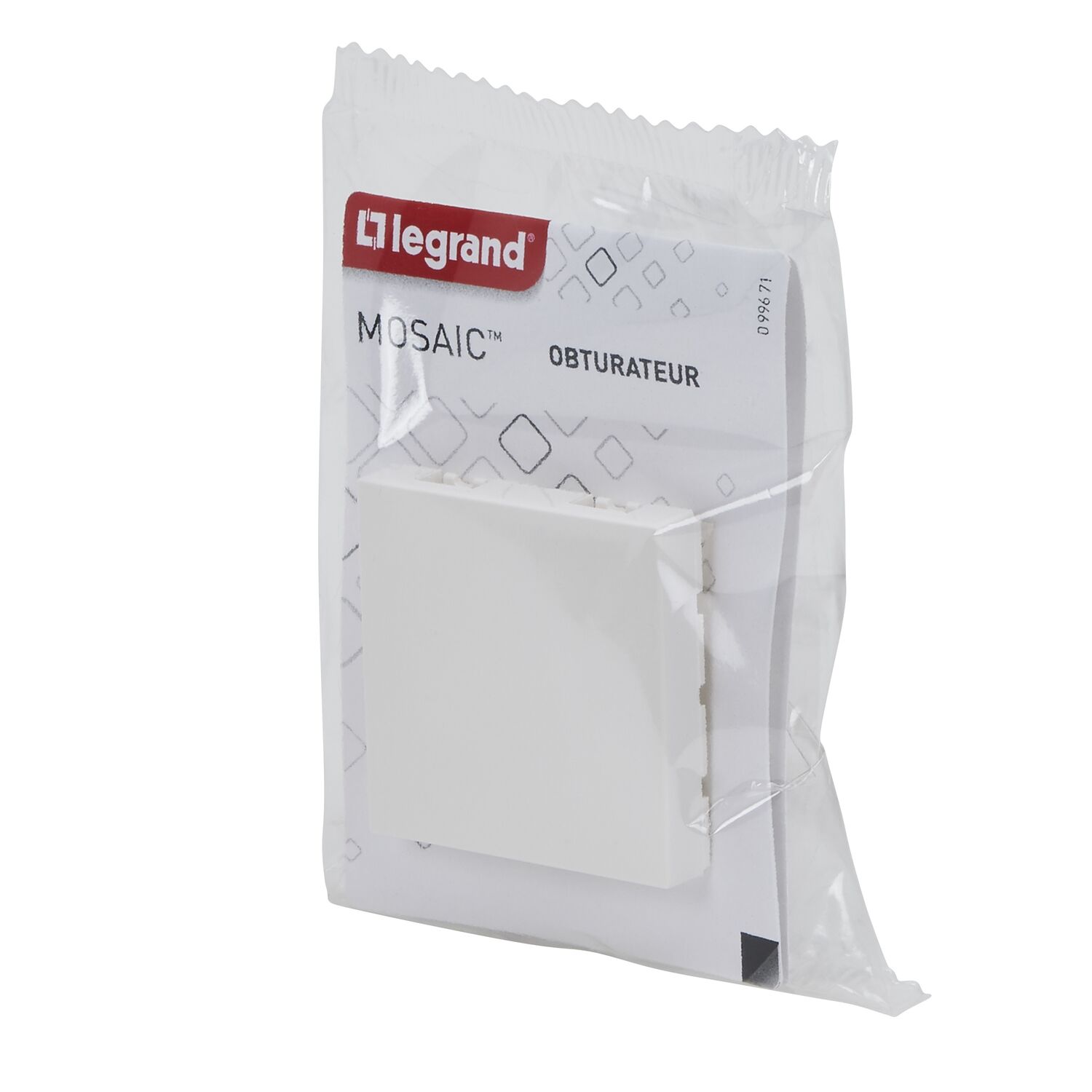 Obturateur mosaic - 2 modules - livré avec enjo blanc - LEGRAND