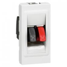 Prise haut-parleur Mosaic - Blanc - 1 module
