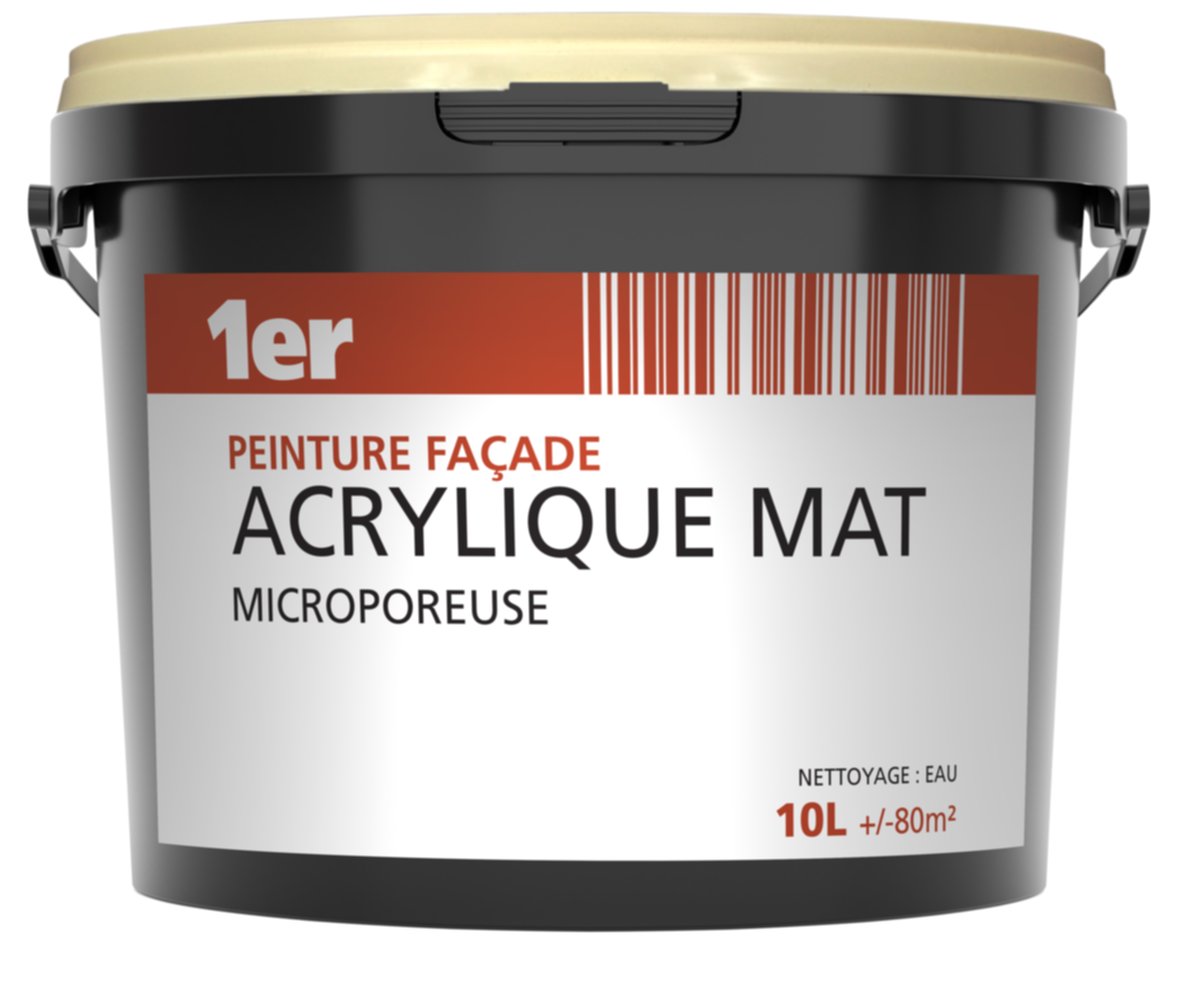 Peinture façade acrylique ton pierre - 1ER