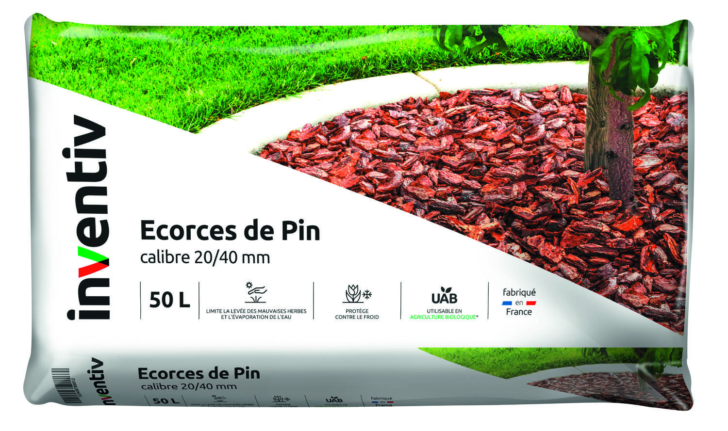 Ecorces de pin calibre 20/40mm, 50L - INVENTIV