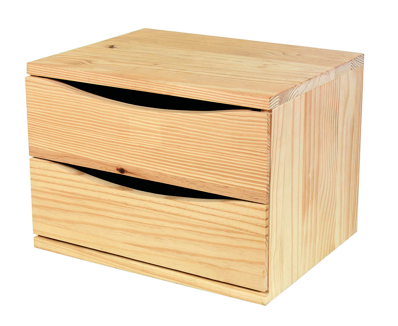 Bloc 2 tiroirs en pin modulable - SERVARY