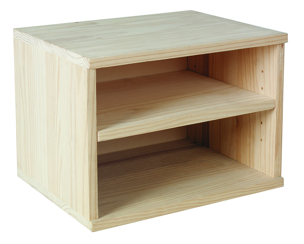 Bloc modulable 1 étagère en pin 36x36x30cm - SERVARY