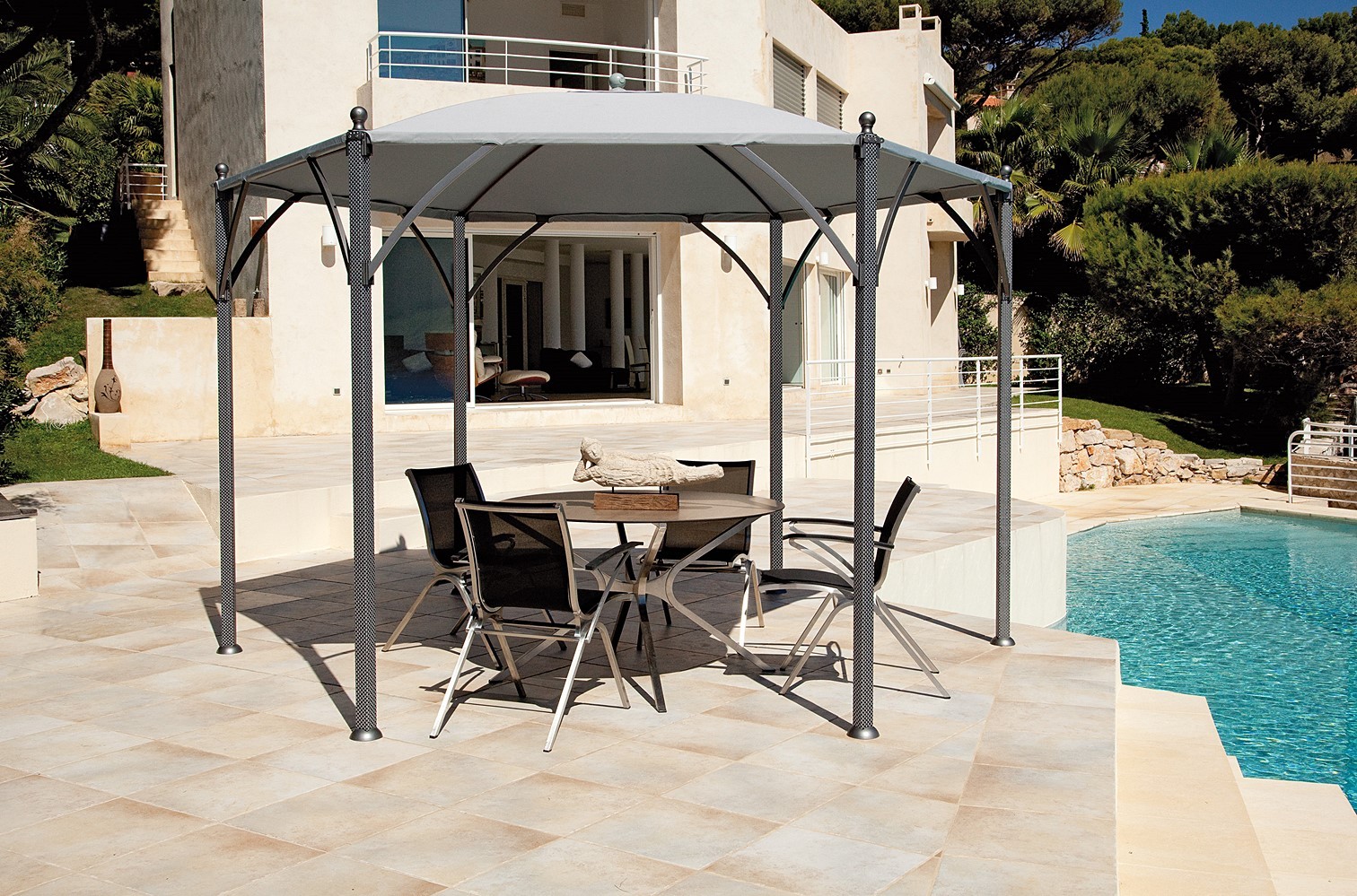 tonnelle hexagonale 3,5m neptune