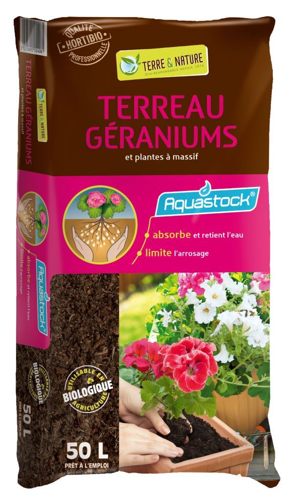 terreau géranium aquastock 50l - TERRE & NATURE