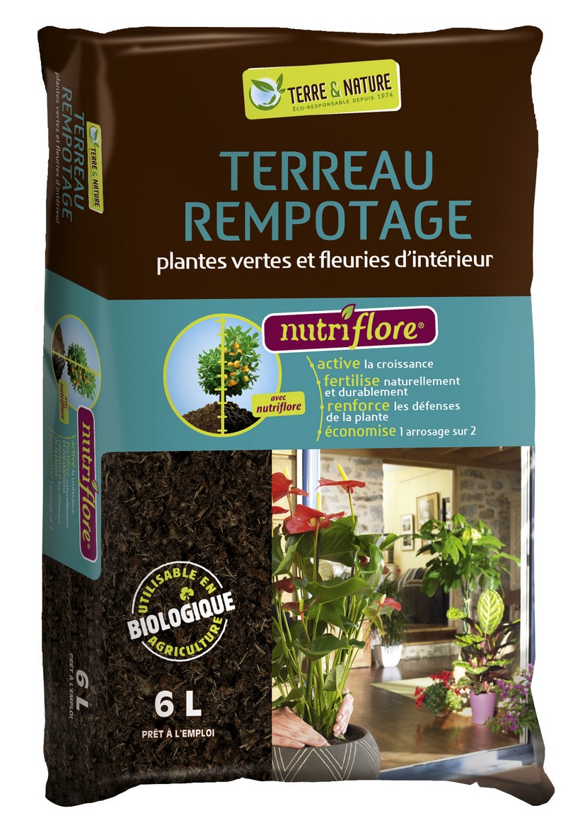 terreau rempotage nutriflore 6l - TERRE & NATURE