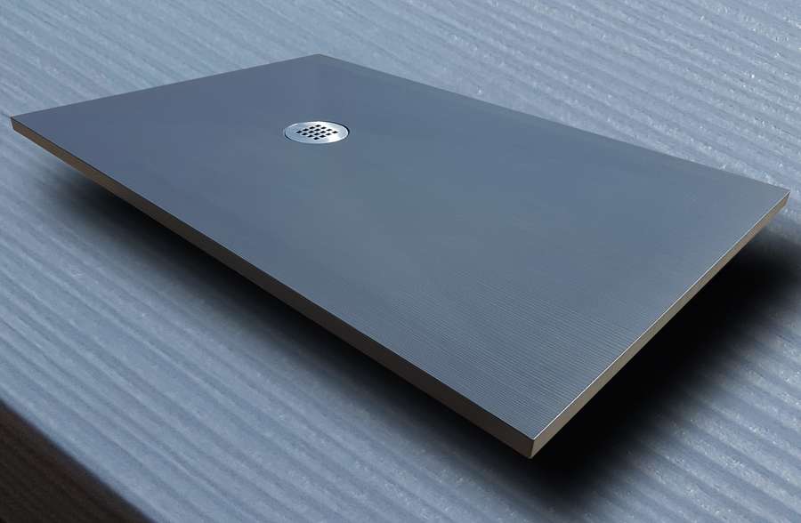 Receveur extra plat Pio 120 x 80 x 3 cm graphite texturé - EGORE